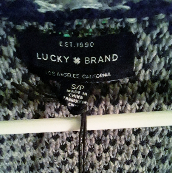 Lucky Brand Aztec Pattern Open Cardigan - Picture 6 of 8